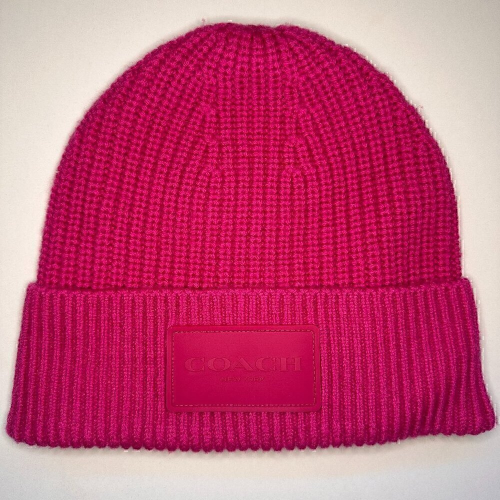 Coach Pink Knit Beanie – NWT, Never Worn